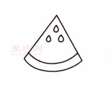 切开的西瓜画法 一起来学切开的西瓜简笔画